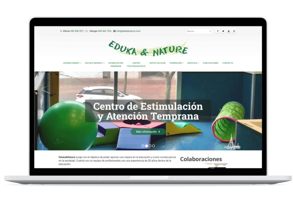 Mockup de Eduka & Nature